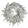 Wreaths-Kirkland's Home Snowy Cedar Wreath Green/White