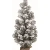 Trees & Topiaries-Kirkland's Home Snowy Pine Burlap Sack Base Tree, 24 In. Green/White/Brown