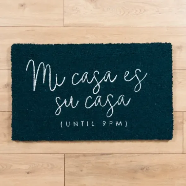 Doormats-Kirkland's Home So Glad You'Re Here Coir Doormat Tan/Black