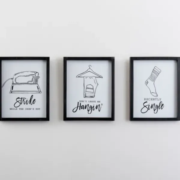 Wall Quotes & Signs-Kirkland's Home Socks Funny Laundry Room Wall Plaque White/Black