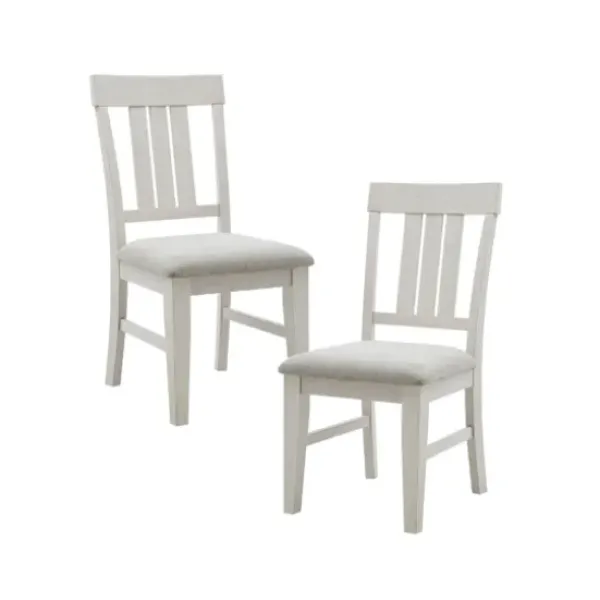Dining Chairs-Kirkland's Home Sofia White High Back Dining Chairs, Set Of 2 Gray
