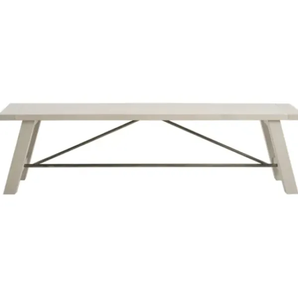 Dining Chairs-Kirkland's Home Sofia Wooden Dining Bench With Metal Bars White