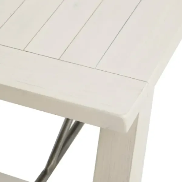 Dining Chairs-Kirkland's Home Sofia Wooden Dining Bench With Metal Bars White