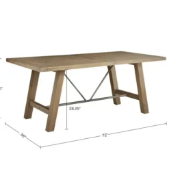 Dining Tables-Kirkland's Home Sofia Wooden Dining Table With Metal Bars Tan