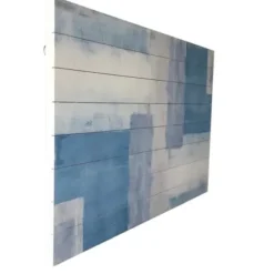 Wall Plaques-Kirkland's Home Soft Blue Abstract Wood Wall Plaque Blue/White