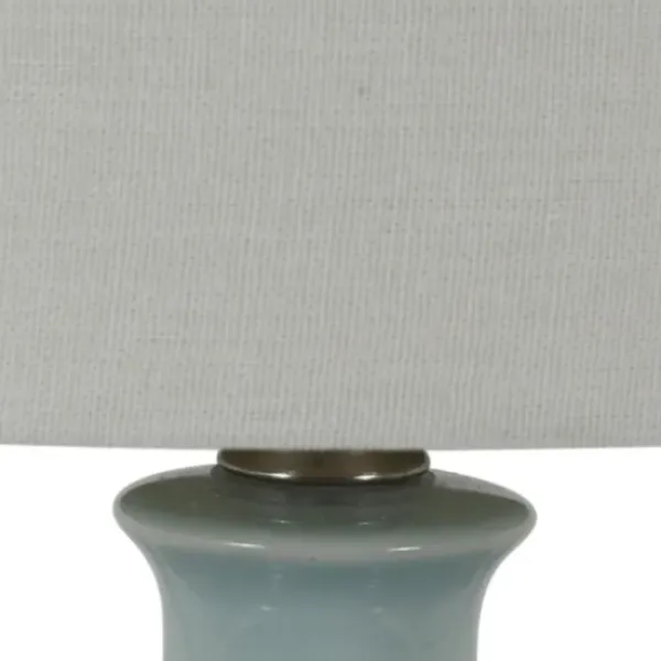 Table Lamps-Kirkland's Home Soft Blue Embossed Ceramic Table Lamps, Set Of 2 White