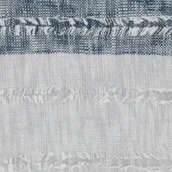 Blankets & Throws-Kirkland's Home Soft Blue Textured Striped Tassel Throw Blue/White