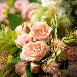 Stems & Bouquets-Kirkland's Home Soft Mini Rose Bouquets, Set Of 3 Pink/White/Green
