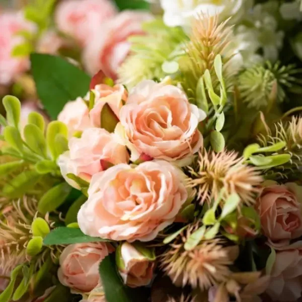 Stems & Bouquets-Kirkland's Home Soft Mini Rose Bouquets, Set Of 3 Pink/White/Green