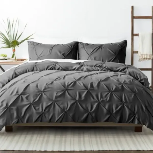 Duvets-Kirkland's Home Soft Pinched 3-Pc. Twin Duvet Cover Set Gray