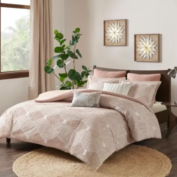 Comforters-Kirkland's Home Soft Pink Tufted King 3-Pc. Comforter Set Pink/White