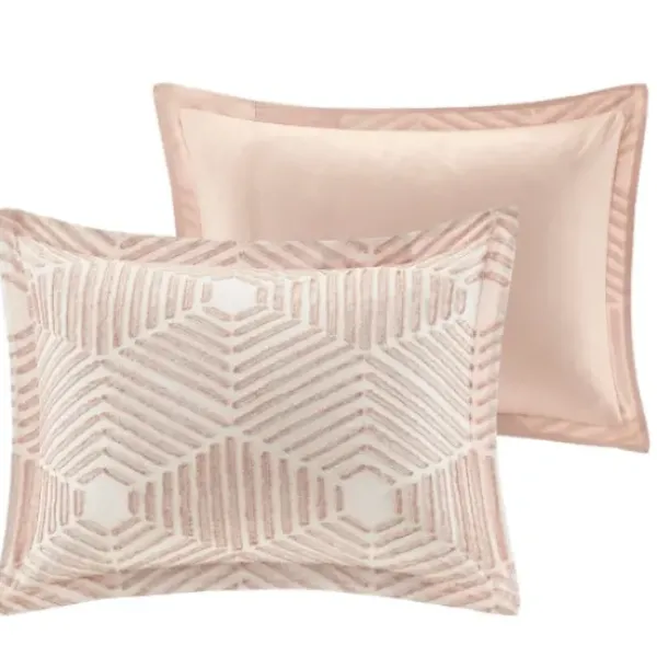 Comforters-Kirkland's Home Soft Pink Tufted King 3-Pc. Comforter Set Pink/White