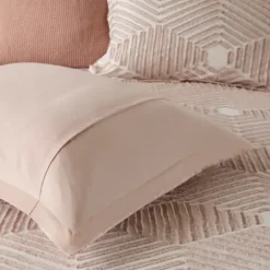 Comforters-Kirkland's Home Soft Pink Tufted King 3-Pc. Comforter Set Pink/White
