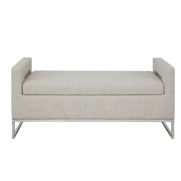 Benches & Ottomans-Kirkland's Home Soft Storage Bench With Open Sides Gray