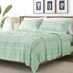 Bed Sheets-Kirkland's Home Soft Thatch 3-Pc. Twin Sheet Set Green