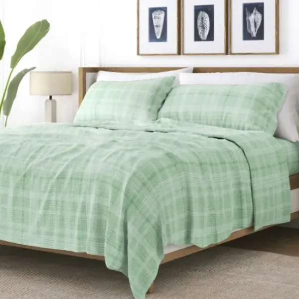 Bed Sheets-Kirkland's Home Soft Thatch 3-Pc. Twin Sheet Set Green