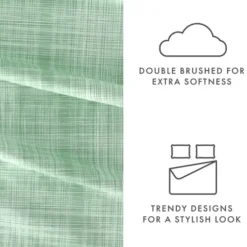 Bed Sheets-Kirkland's Home Soft Thatch 3-Pc. Twin Sheet Set Green