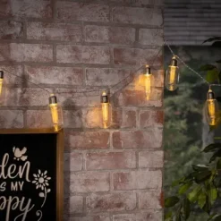 Outdoor Lighting-Kirkland's Home Solar Bullet Outdoor String Lights Silver