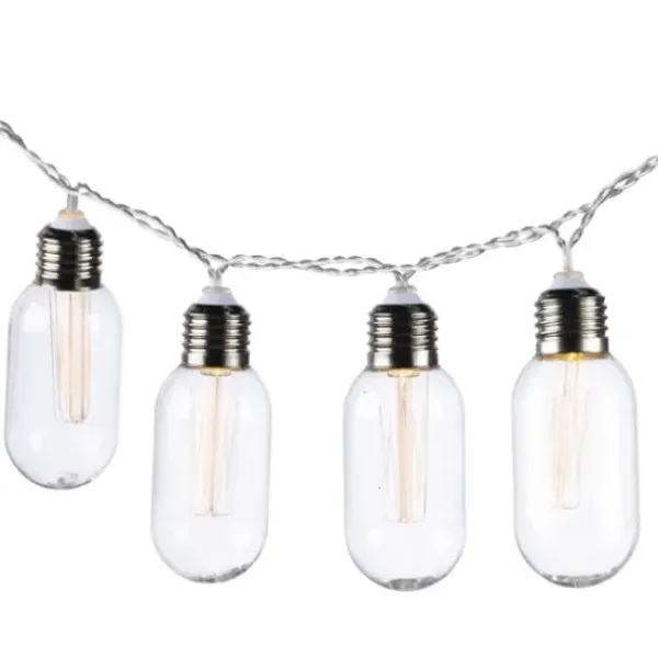 Outdoor Lighting-Kirkland's Home Solar Bullet Outdoor String Lights Silver