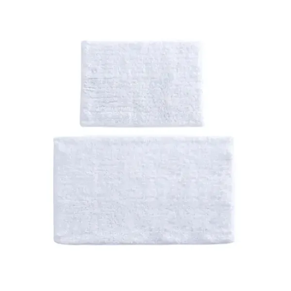 Bathroom Rugs-Kirkland's Home Solid Cotton Tufted Bath Mats, Set Of 2 White