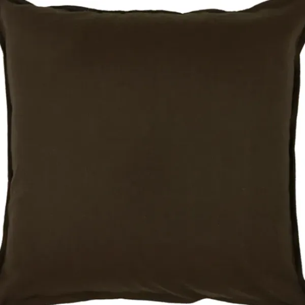 Pillows-Kirkland's Home Solid Flanged Pillow Brown