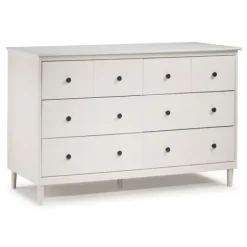 Dressers & Chests-Kirkland's Home Solid Wood 6-Drawer Dresser White