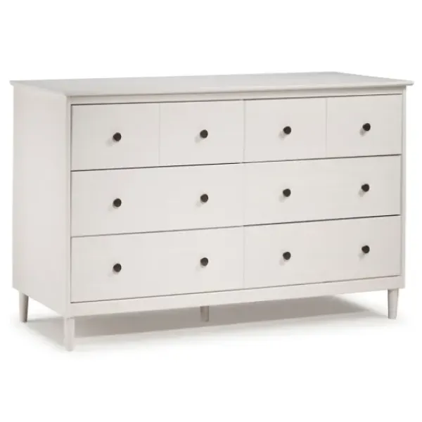 Dressers & Chests-Kirkland's Home Solid Wood 6-Drawer Dresser White