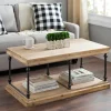 Coffee Tables-Kirkland's Home Sonoma Coffee Table Tan