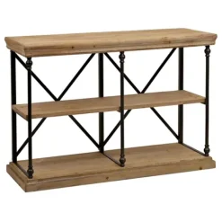 Entryway Furniture-Kirkland's Home Sonoma Two-Tier Console Table Tan
