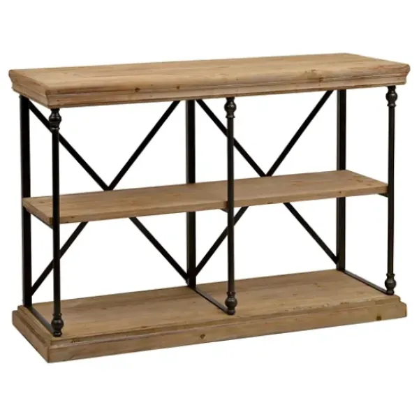 Entryway Furniture-Kirkland's Home Sonoma Two-Tier Console Table Tan