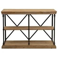 Entryway Furniture-Kirkland's Home Sonoma Two-Tier Console Table Tan