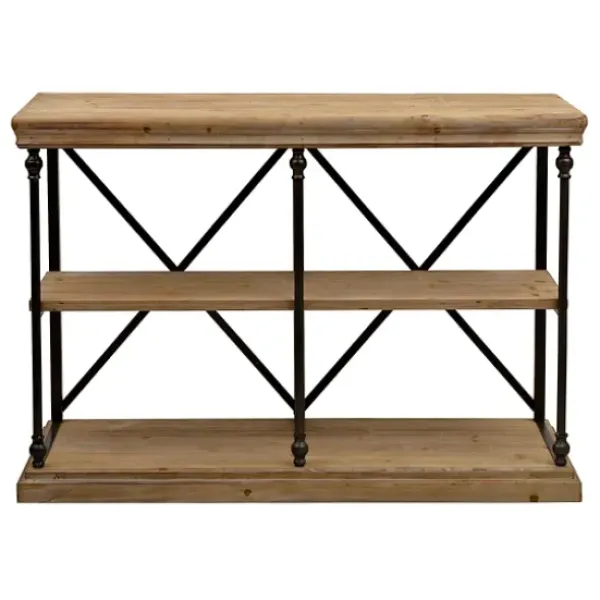 Entryway Furniture-Kirkland's Home Sonoma Two-Tier Console Table Tan