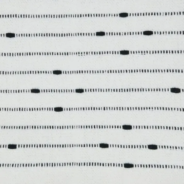 Blankets & Throws-Kirkland's Home Soot Black Textured Striped Tassel Throw White/Black