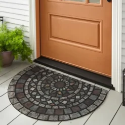 Doormats-Kirkland's Home Soulful Floral Hello Rubber Doormat Multi