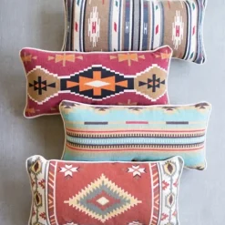 Pillows-Kirkland's Home Southwest Saddle Print Lumbar Pillows, Set Of 4 Multi