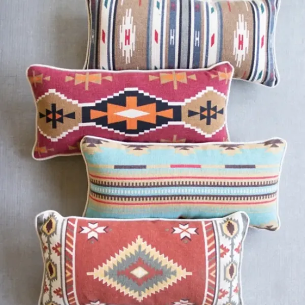 Pillows-Kirkland's Home Southwest Saddle Print Lumbar Pillows, Set Of 4 Multi