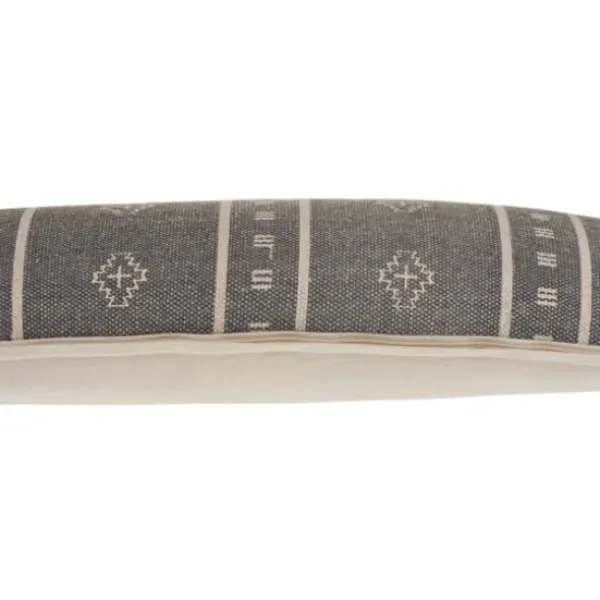 Pillows-Kirkland's Home Southwestern Geo Lumbar Pillow Gray
