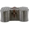 Baskets & Boxes-Kirkland's Home Spa Blue And Tan Woven Basket With Tassel, 17 In. Blue/Tan