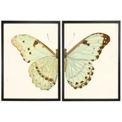 Framed Art-Kirkland's Home Spa Butterfly Framed Art Prints, Set Of 2 Multi
