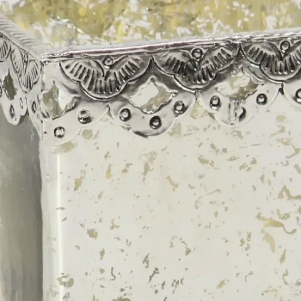 Candle Holders-Kirkland's Home Speckled 2-Pc. Candle Holder Set Silver