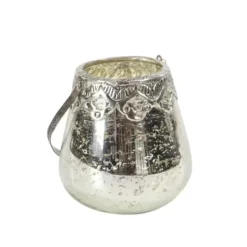 Candle Holders-Kirkland's Home Speckled Votive Candle Holders, Set Of 3 Silver