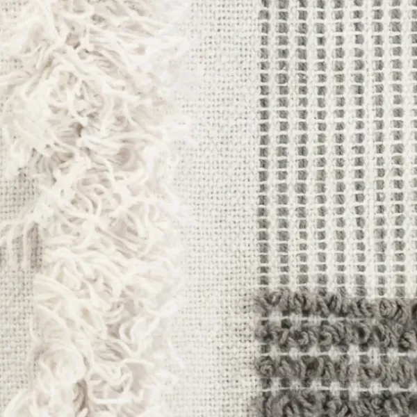 Blankets & Throws-Kirkland's Home Spencer Gray And White Plaid Throw Gray/White