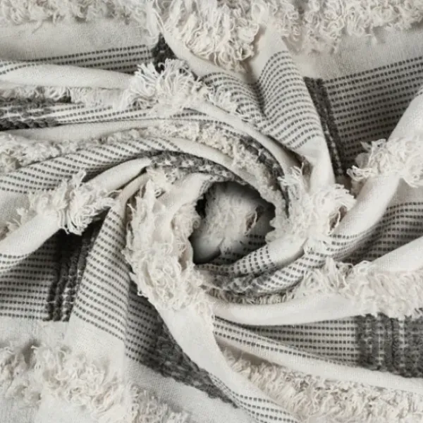 Blankets & Throws-Kirkland's Home Spencer Gray And White Plaid Throw Gray/White