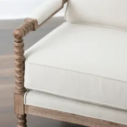 Accent Chairs-Kirkland's Home Spencer Spindle Armchair Ivory
