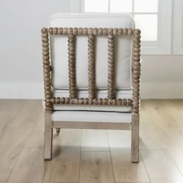 Accent Chairs-Kirkland's Home Spencer Spindle Armchair Ivory