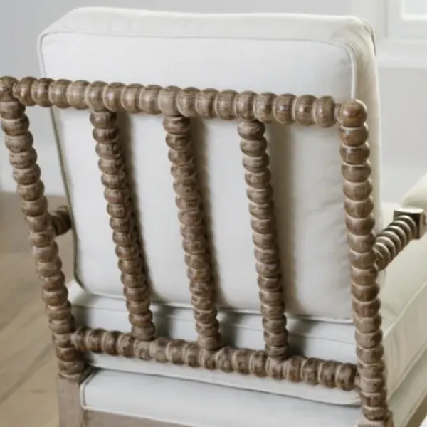 Accent Chairs-Kirkland's Home Spencer Spindle Armchair Ivory