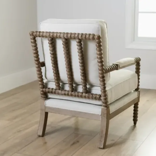 Accent Chairs-Kirkland's Home Spencer Spindle Armchair Ivory