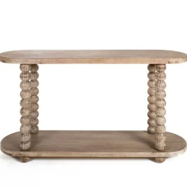 Console Tables-Kirkland's Home Spencer Spindle Legs Console Table Tan