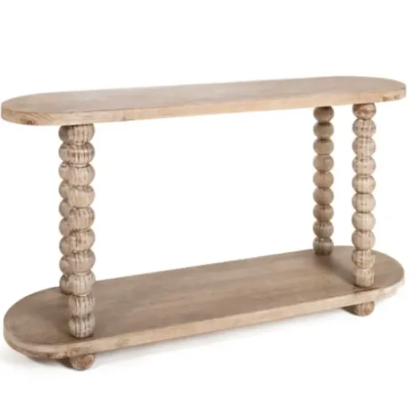 Console Tables-Kirkland's Home Spencer Spindle Legs Console Table Tan