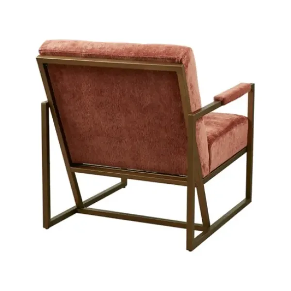 Accent Chairs-Kirkland's Home Spice Button Tufted Angular Vintage Accent Chair Pink